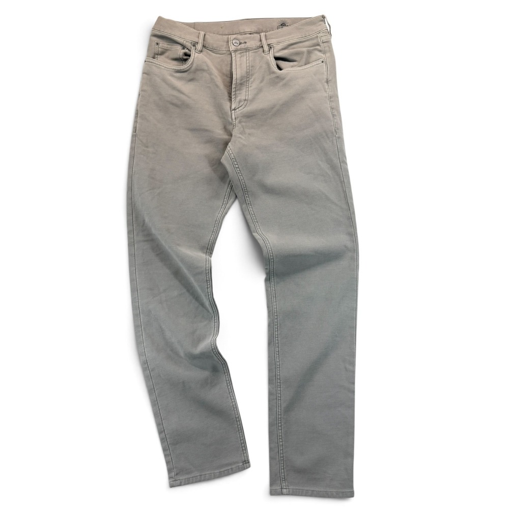 NEW Faherty Stretch Terry 5-Pocket Pants Mens 31x32 Gray Slim Straight